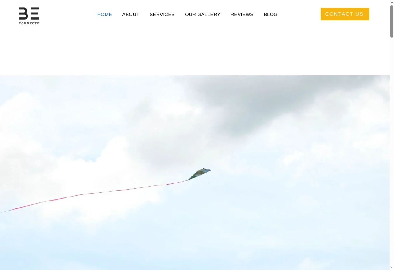 BeConnecto website homepage screenshot