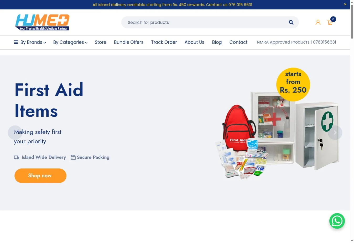 HUMED website homepage screenshot