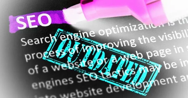 Close-up of search engine optimisation text on a printed page