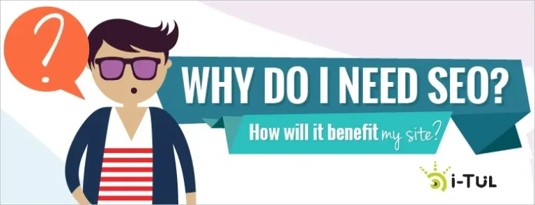 Illustrated banner asking why a business needs SEO